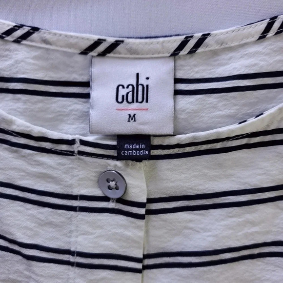 CAbi Sail Away Striped Blouse Size M - Picture 6 of 6